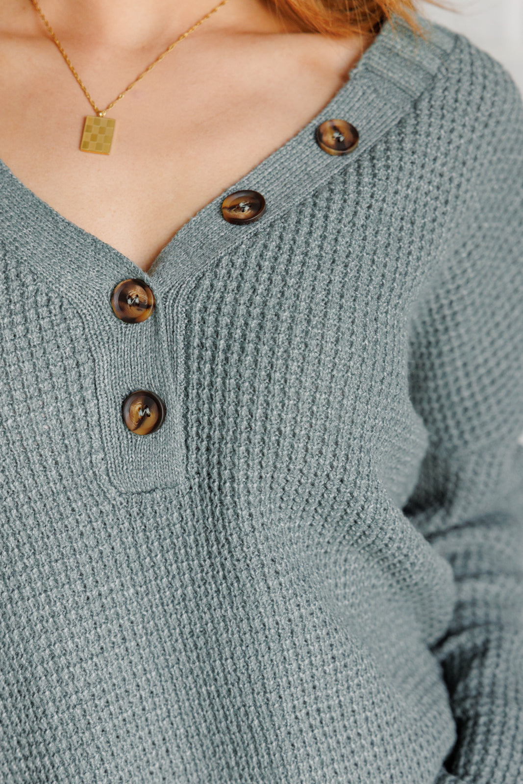 Sage Drop Shoulder Sweater