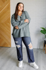 Sage Drop Shoulder Sweater