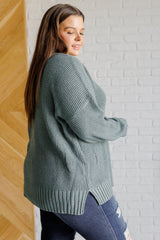 Sage Drop Shoulder Sweater