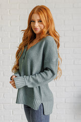 Sage Drop Shoulder Sweater