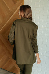 Magic 3/4 Sleeve Blazer in Olive