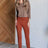 Magic Ankle Crop Skinny Pants in Rust