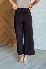 Magic Wide Leg Crop Pants in Brown back