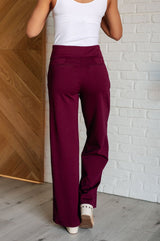 Dear Scarlett Magic Wide Leg Pants in Wine