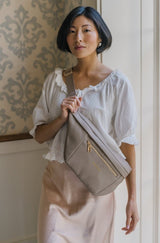 Modern + Chic Presley Oversized Sling Bag taupe