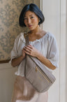 Modern + Chic Presley Oversized Sling Bag taupe