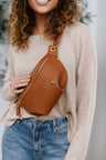 Camel Catherine Vegan Leather Belt Bag