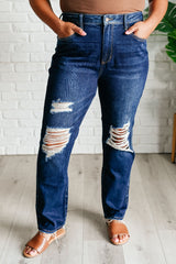 Judy Blue Rigid Magic Ripped Jeans Dark Wash