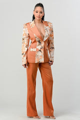 So Chic Floral Print Pant Set