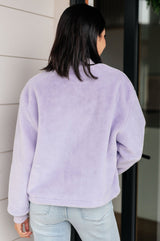 Lavender Faux Fur Bomber Jacket