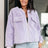 Lavender Faux Fur Bomber Jacket