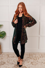 Green Shimmering Sequin Shirt Dress