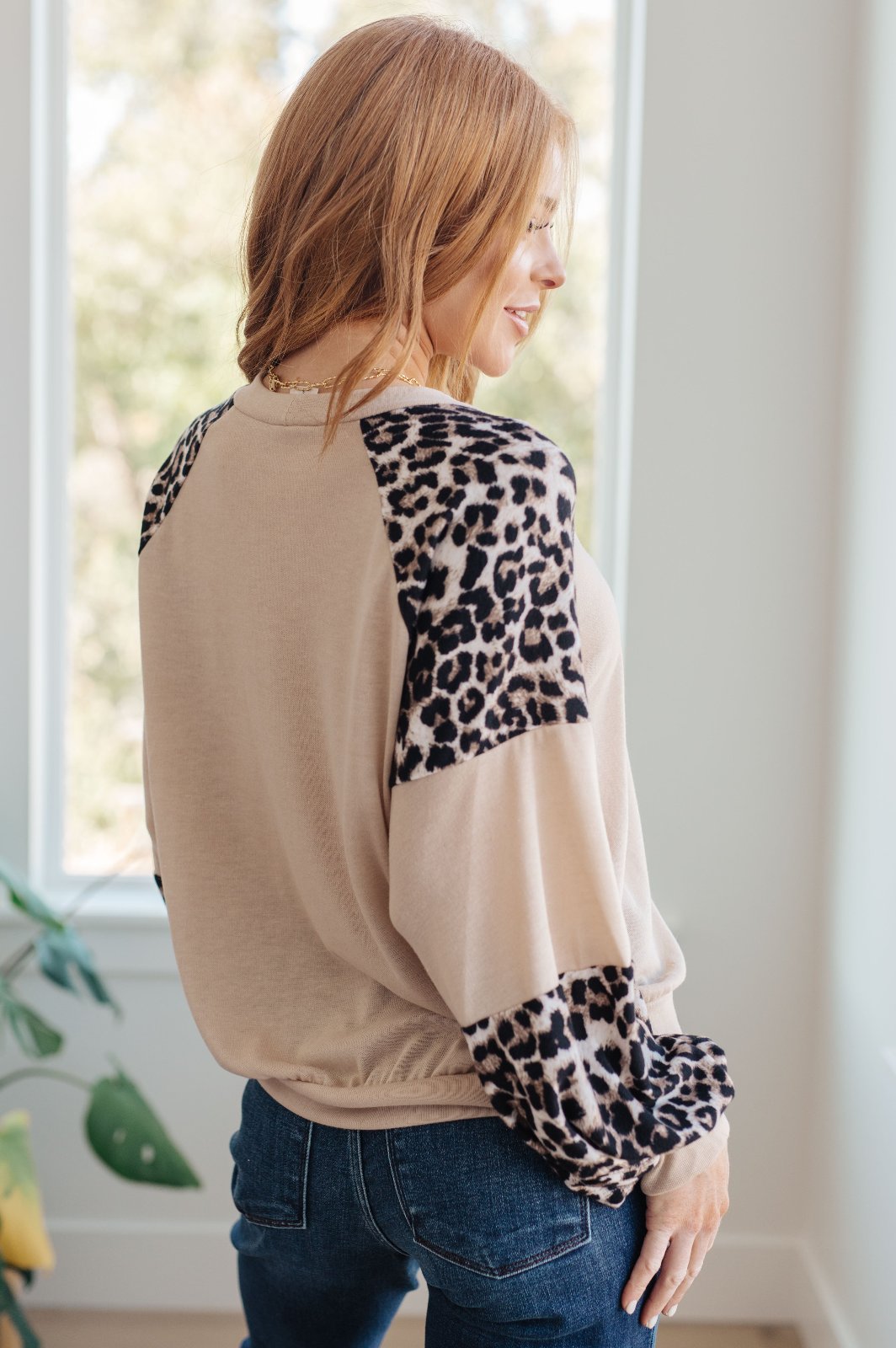 Beige Safari Animal Print Top