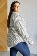 Striped Jersey Knit Pullover