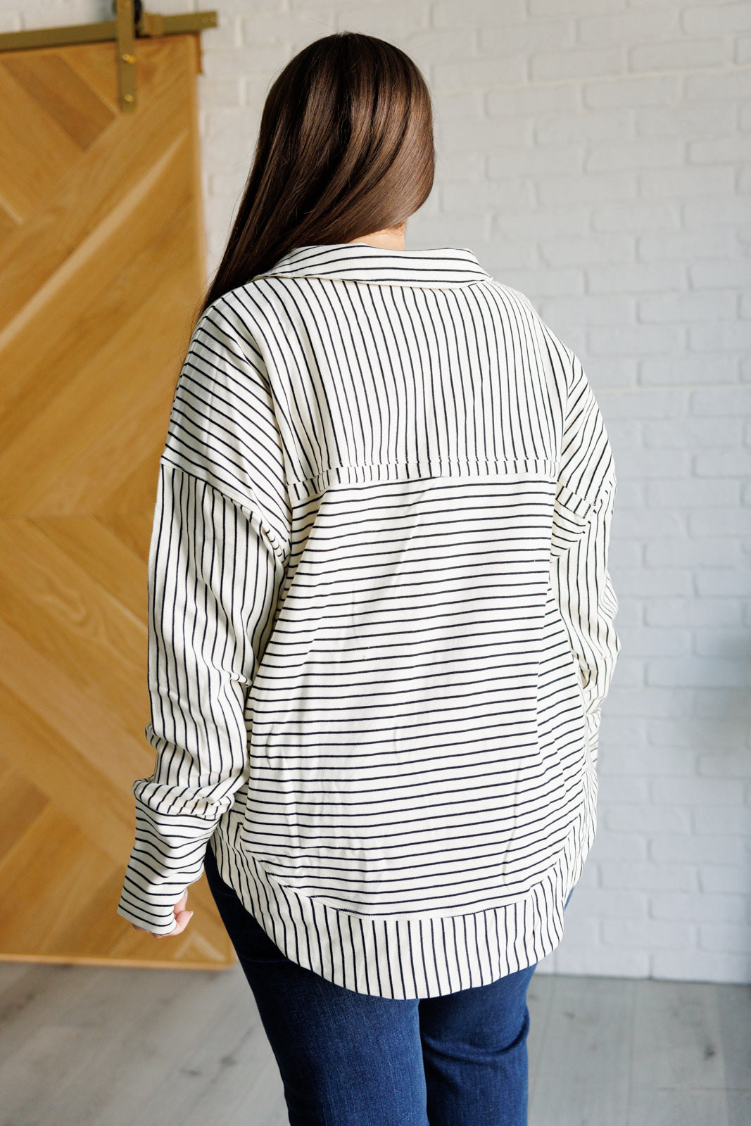 Striped Jersey Knit Pullover