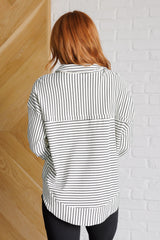 Striped Jersey Knit Pullover