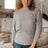 Dolman Sleeve Boat Neck Top in Grey front