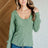 Sage Textures Scoop Neck Top front