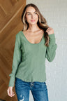 Sage Textures Scoop Neck Top front