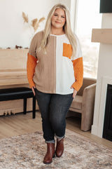 Fall for You Color Block Knit Top