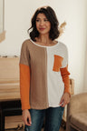 Fall for You Color Block Knit Top