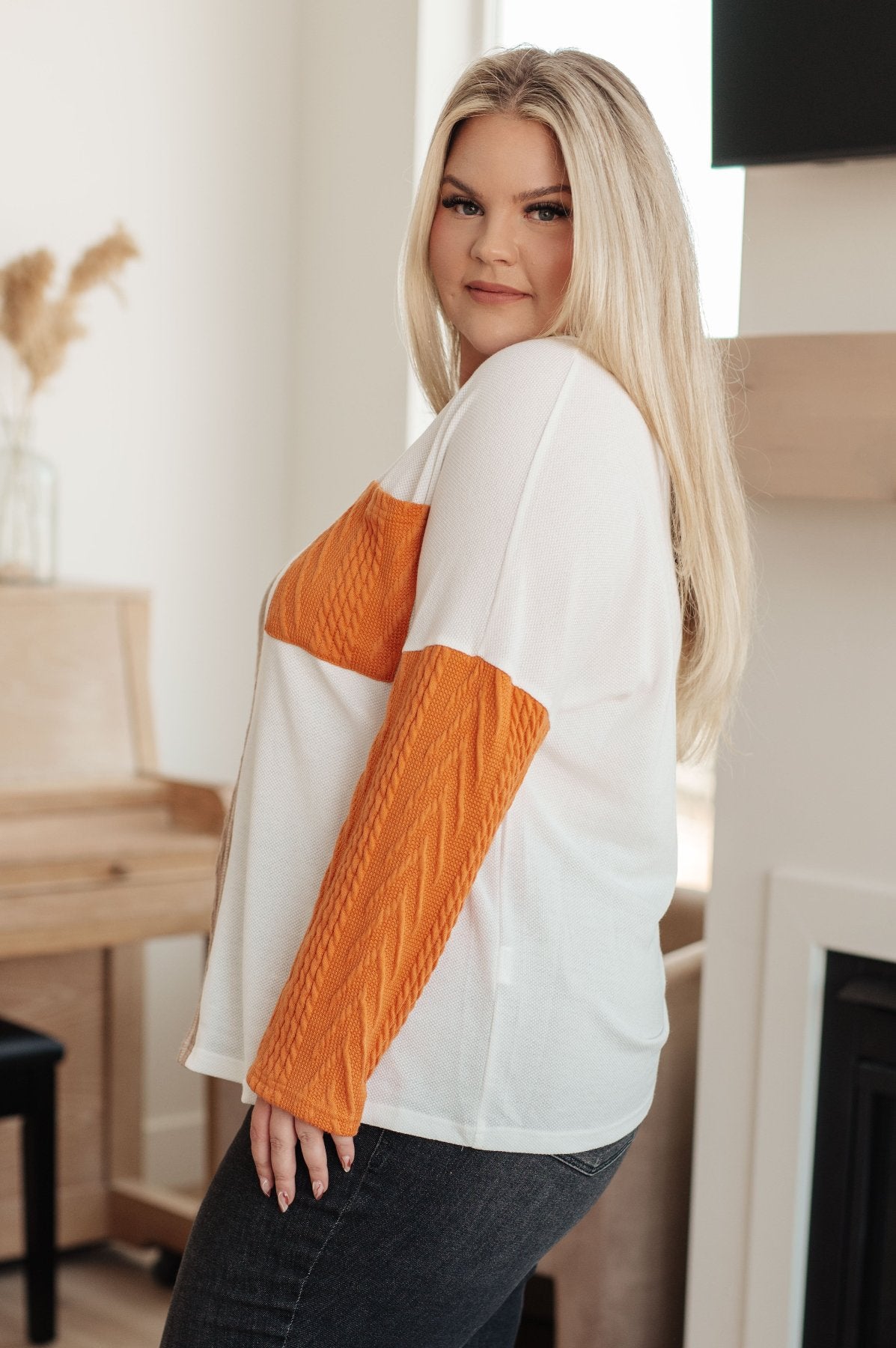 Fall for You Color Block Knit Top