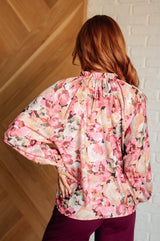 So Floral Button Up Blouse