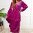 Velvet Tiered Maxi Dress in Plum front view