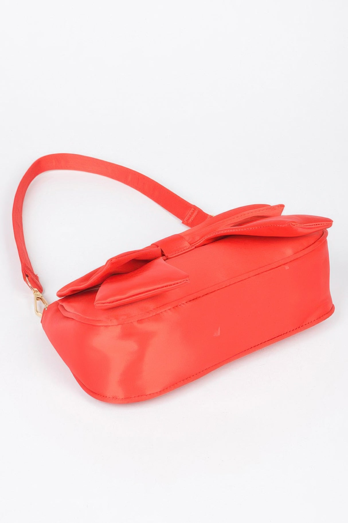 red Satin Bow Shoulder Bag