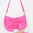 fuchsia Satin Bow Shoulder Bag