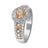 925 Sterling silver antique style wedding ring