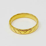 Quilted Texture Gold Ring