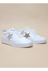 Rhinestone Star Low Top Casual Sneakers