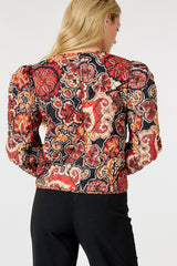 Quilted Multi-Print Jacket back