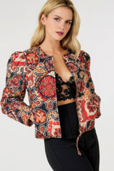 Quilted Multi-Print Jacket