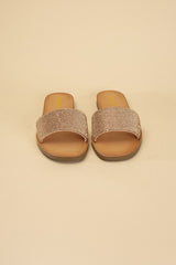 Dazzling rose gold Rhinestone Slide Sandals