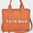 camel Small Faux Leather Tote Bag