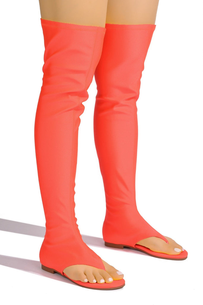 Vijaya Thigh High Sandals - Orange