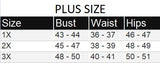 Capell Plus Size chart