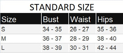 Cropped Top & Mini Shorts Set size chart