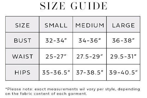 Ribbed Knit Tube Midi Dress size chart