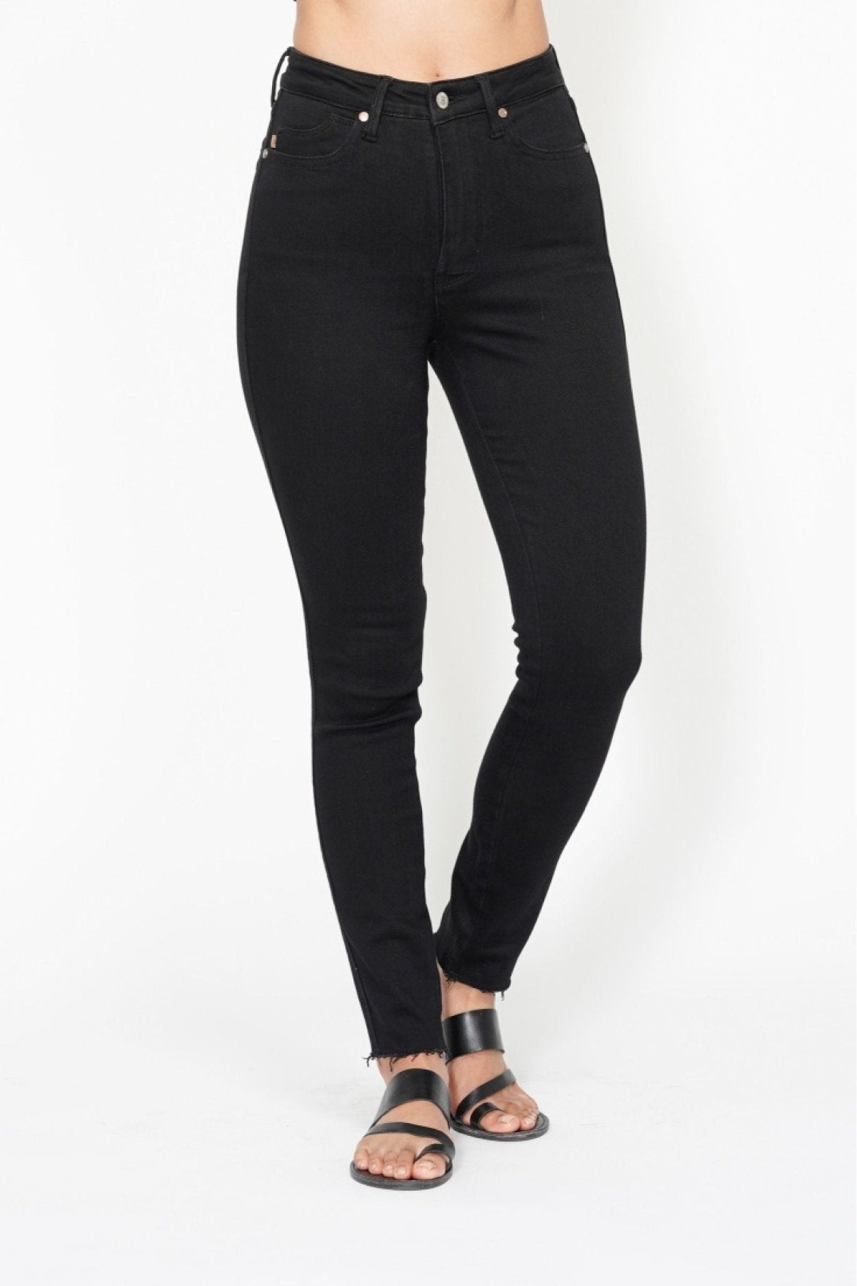 Judy Blue Tummy Control Skinny Jeans in Black