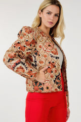 Quilted Multi-Print Jacket