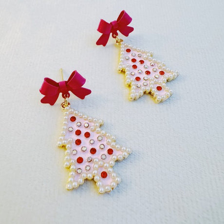 Merry And Bright Christmas Tree Earrings