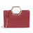 Burgundy Structured Top Handle Tote Bag