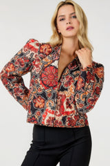 Quilted Multi-Print Jacket