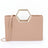 Khaki Structured Top Handle Tote Bag