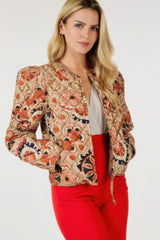 Quilted Multi-Print Jacket