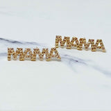 MAMA Gold Stud Earrings