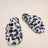 Fuzzy Leopard Slide Slippers - Tan